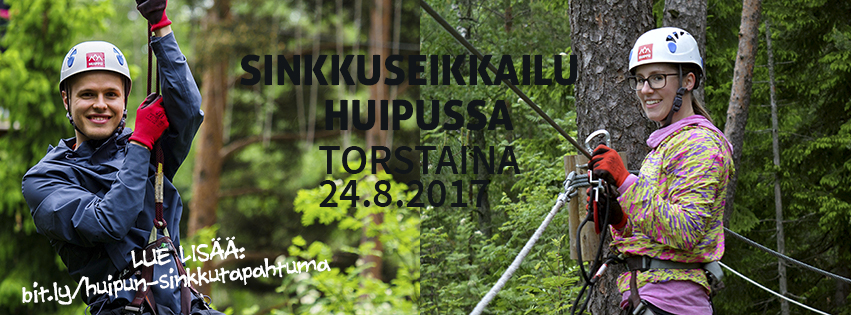 Sinkkuseikkailua Seikkailupuisto Huipussa 24.8. 