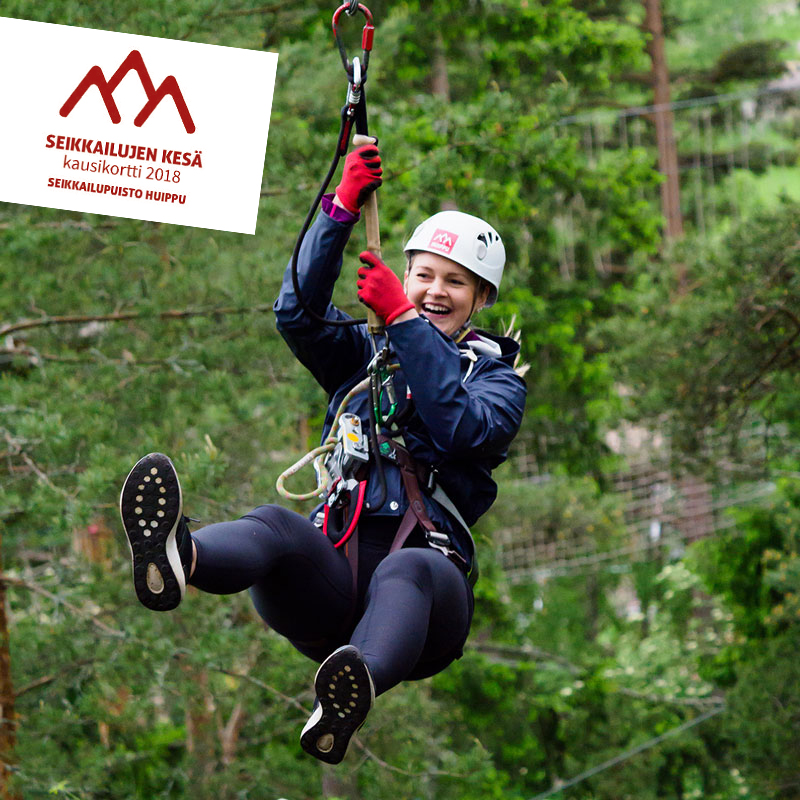 With the white Summer season Adventure ticket you may climb to the treetops every day.